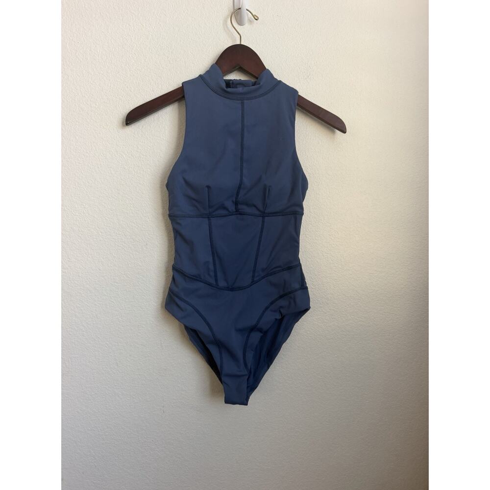 Rip Curl Mirage Ultimate Good Coverage OnePiece Surfsuit Swimsuit Vtg Blue XXS - Picture 2 of 11